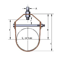 Copper Plated Clevis Hanger Tubing Size
