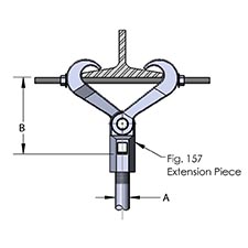 Malleable Beam Clamp with Extension Piece
